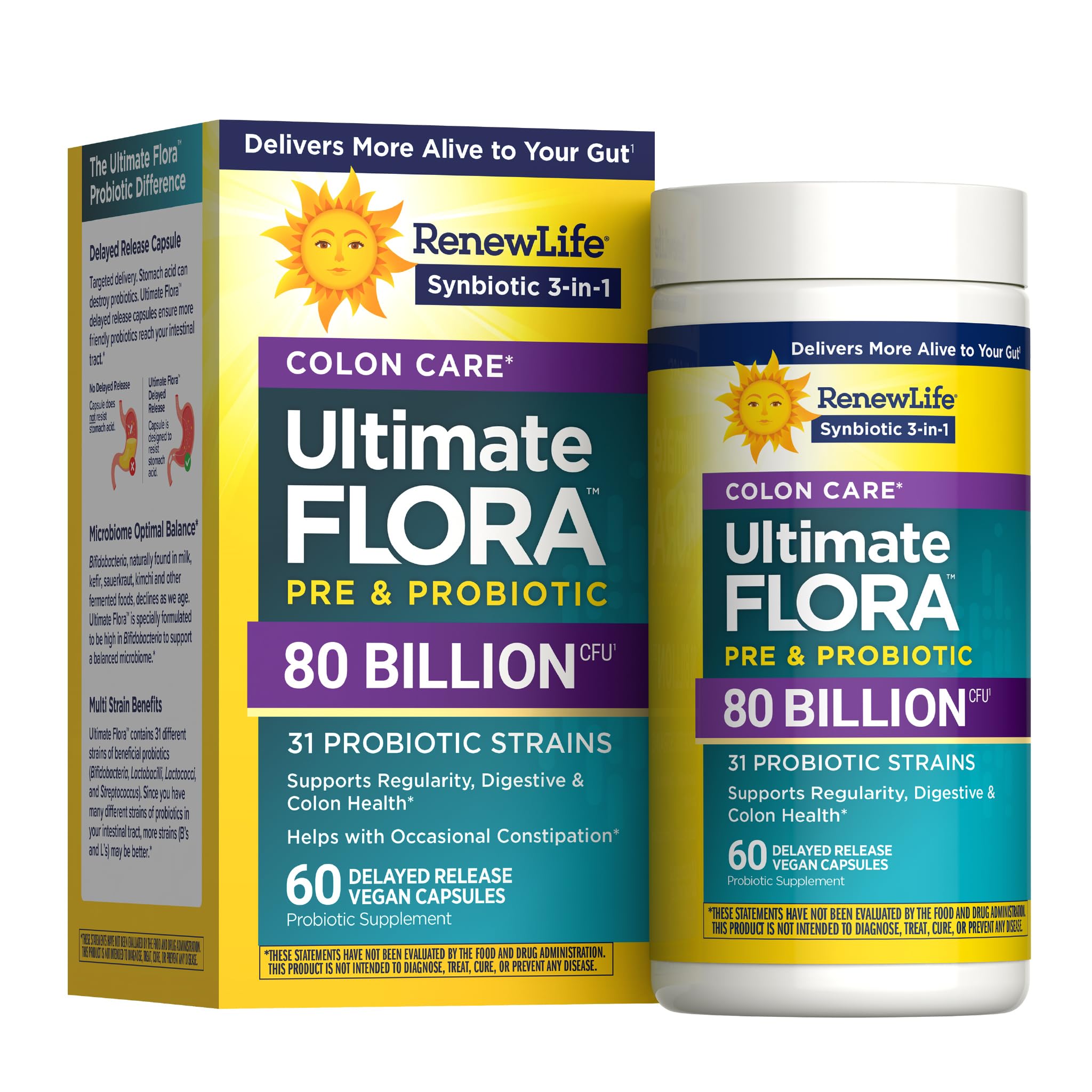 Amazon.com: Renew Life Ultimate Flora Colon Care 80 Billion CFU